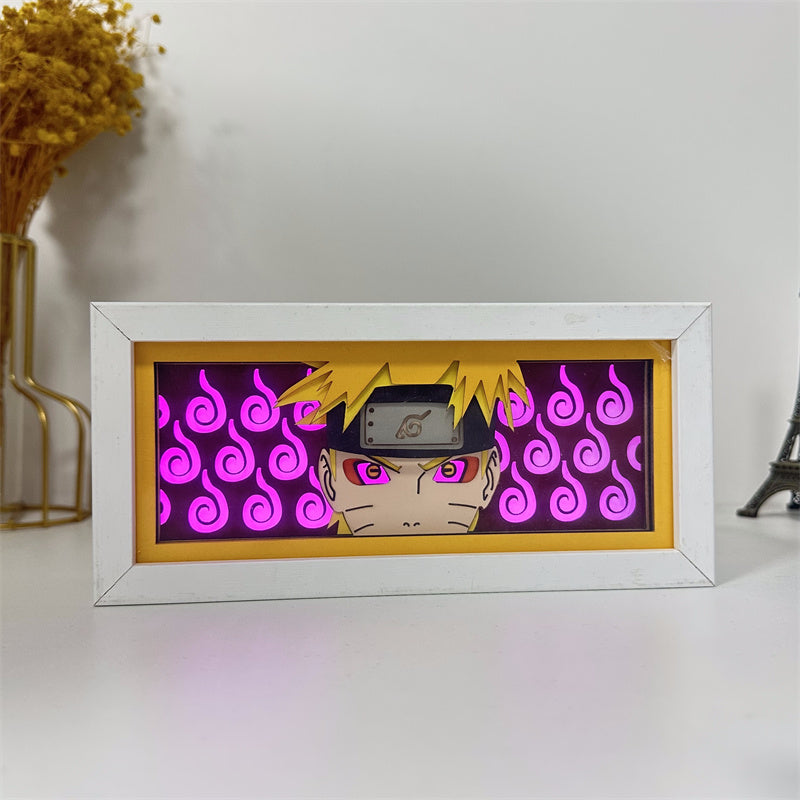 Anime theme RGB paper carving lamp, multi-color mode, remote control dimming