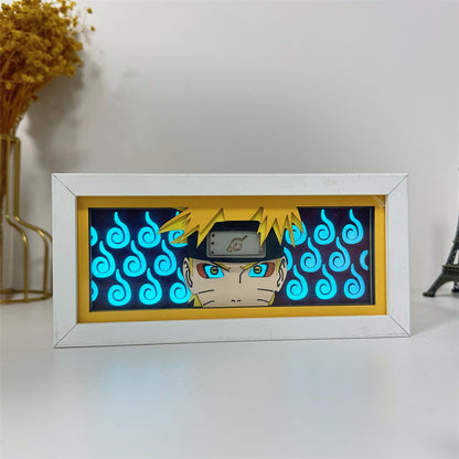 Anime theme RGB paper carving lamp, multi-color mode, remote control dimming