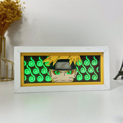 Anime theme RGB paper carving lamp, multi-color mode, remote control dimming