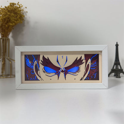 Anime theme RGB paper carving lamp, multi-color mode, remote control dimming