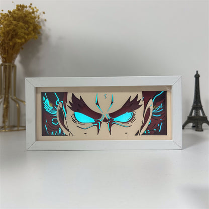 Anime theme RGB paper carving lamp, multi-color mode, remote control dimming