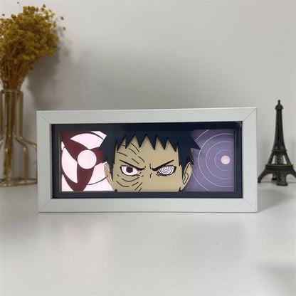 Anime theme RGB paper carving lamp, multi-color mode, remote control dimming