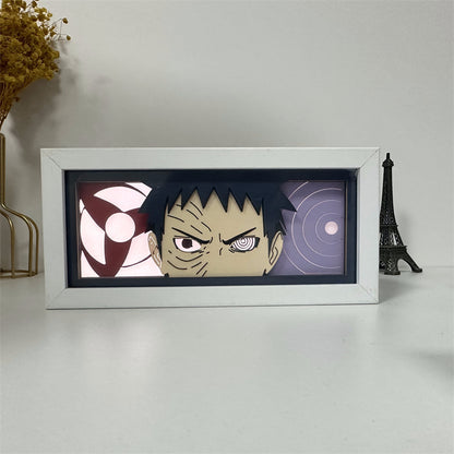 Anime theme RGB paper carving lamp, multi-color mode, remote control dimming