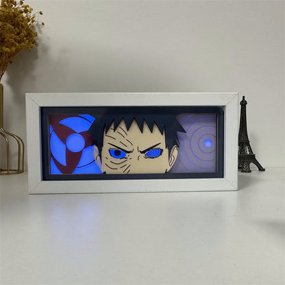 Anime theme RGB paper carving lamp, multi-color mode, remote control dimming