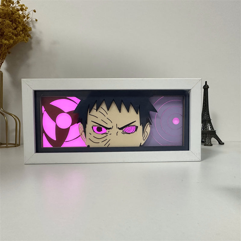 Anime theme RGB paper carving lamp, multi-color mode, remote control dimming