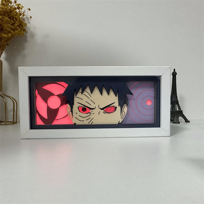 Anime theme RGB paper carving lamp, multi-color mode, remote control dimming