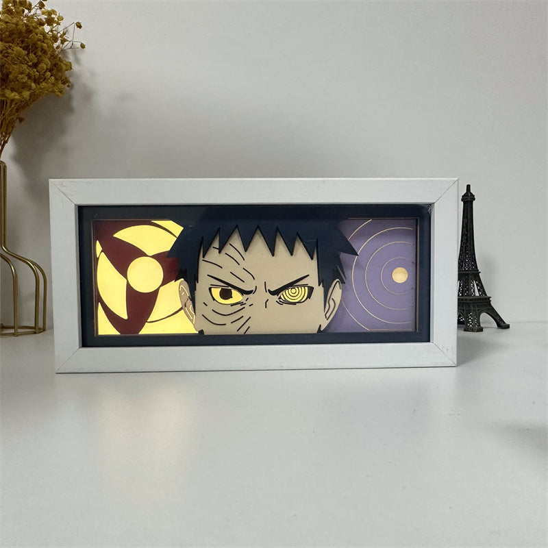 Anime theme RGB paper carving lamp, multi-color mode, remote control dimming