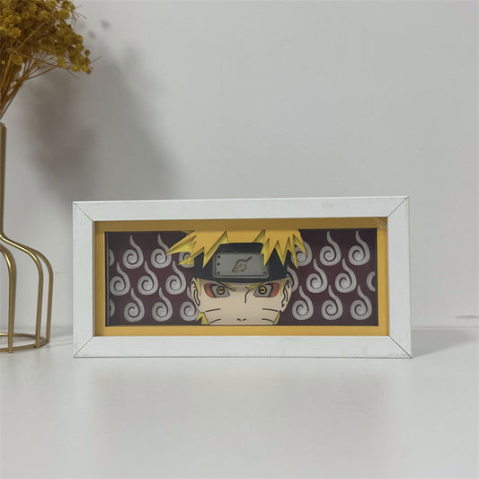 Anime theme RGB paper carving lamp, multi-color mode, remote control dimming