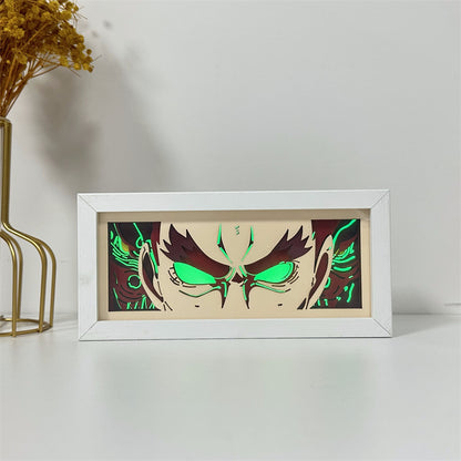 Anime theme RGB paper carving lamp, multi-color mode, remote control dimming