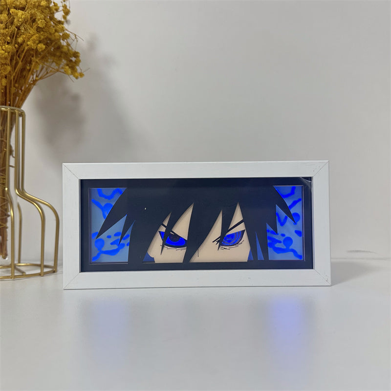 Anime theme RGB paper carving lamp, multi-color mode, remote control dimming
