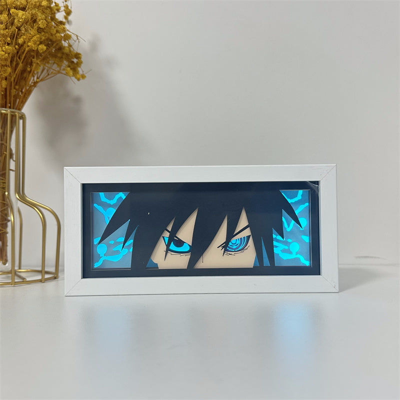 Anime theme RGB paper carving lamp, multi-color mode, remote control dimming