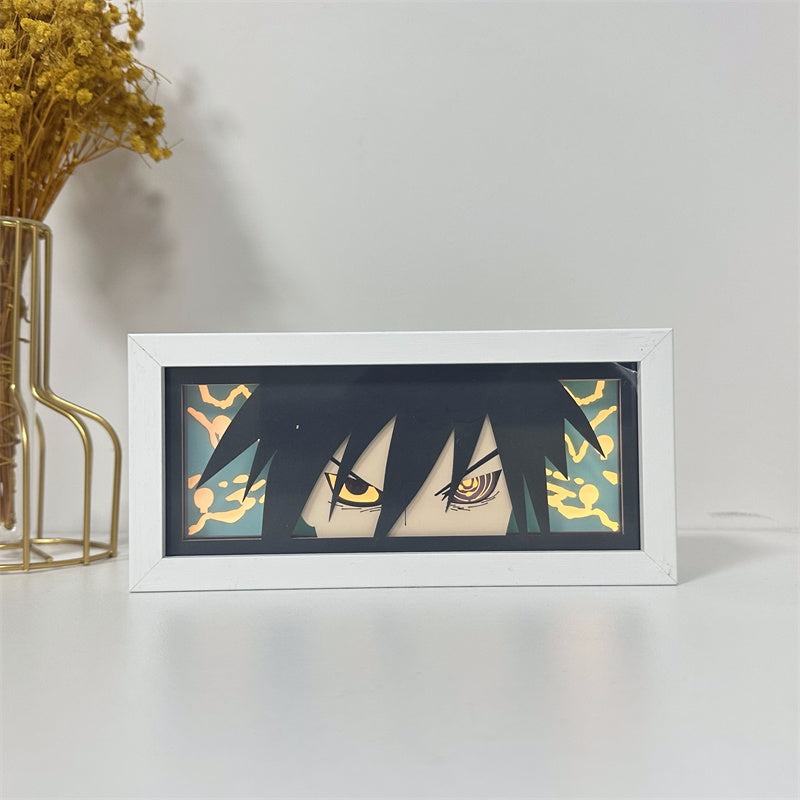 Anime theme RGB paper carving lamp, multi-color mode, remote control dimming