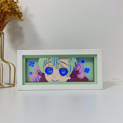 Anime-Themed RGB Paper Carving Lamp, Multi-Color Modes, with Remote & Touch Dimming