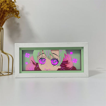 Anime-Themed RGB Paper Carving Lamp, Multi-Color Modes, with Remote & Touch Dimming