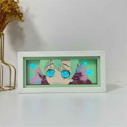 Anime-Themed RGB Paper Carving Lamp, Multi-Color Modes, with Remote & Touch Dimming