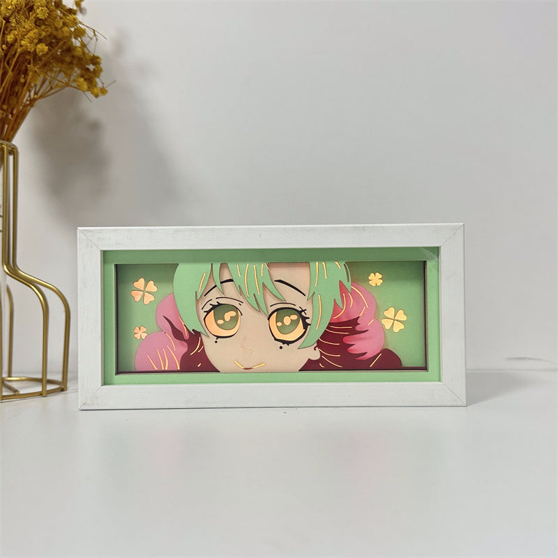Anime-Themed RGB Paper Carving Lamp, Multi-Color Modes, with Remote & Touch Dimming