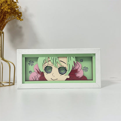 Anime-Themed RGB Paper Carving Lamp, Multi-Color Modes, with Remote & Touch Dimming