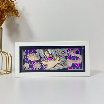 Anime-Themed RGB Paper Carving Lamp, Multi-Color Modes, with Remote & Touch Dimming