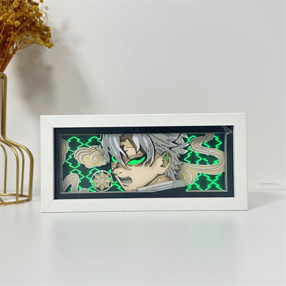 Anime-Themed RGB Paper Carving Lamp, Multi-Color Modes, with Remote & Touch Dimming