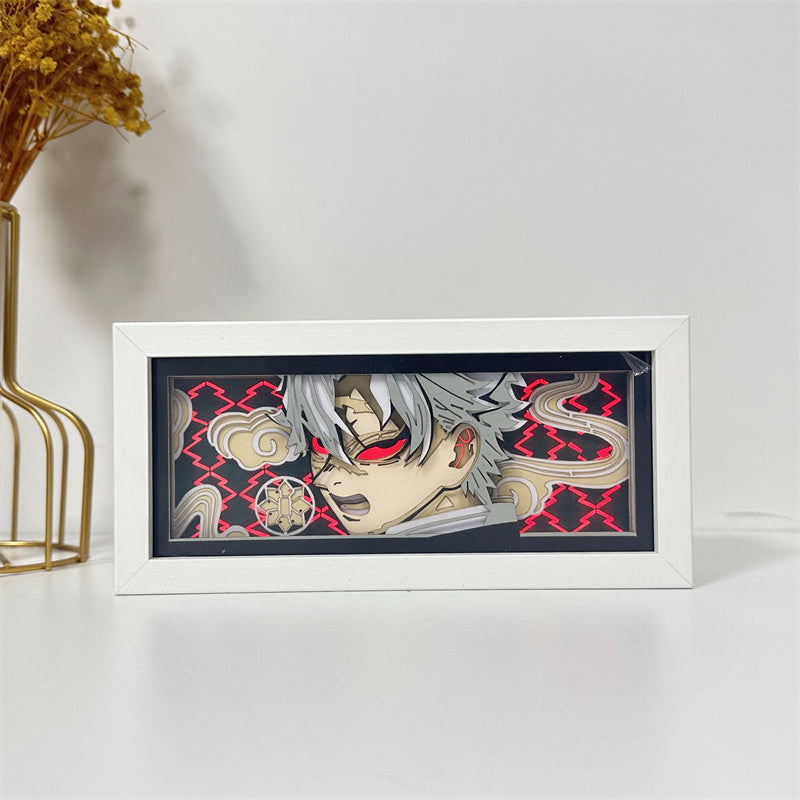 Anime-Themed RGB Paper Carving Lamp, Multi-Color Modes, with Remote & Touch Dimming