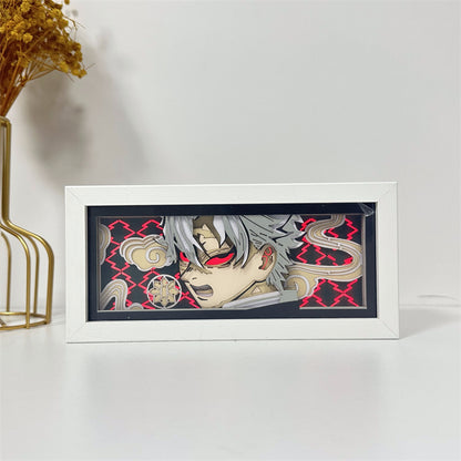 Anime-Themed RGB Paper Carving Lamp, Multi-Color Modes, with Remote & Touch Dimming