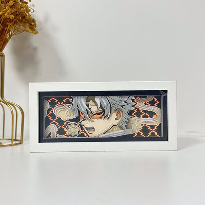 Anime-Themed RGB Paper Carving Lamp, Multi-Color Modes, with Remote & Touch Dimming