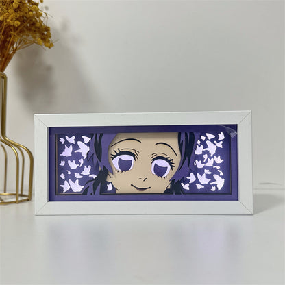 Anime-Themed RGB Paper Carving Lamp, Multi-Color Modes, with Remote & Touch Dimming