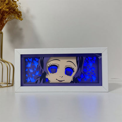 Anime-Themed RGB Paper Carving Lamp, Multi-Color Modes, with Remote & Touch Dimming