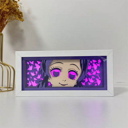 Anime-Themed RGB Paper Carving Lamp, Multi-Color Modes, with Remote & Touch Dimming