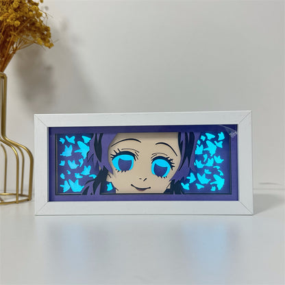 Anime-Themed RGB Paper Carving Lamp, Multi-Color Modes, with Remote & Touch Dimming