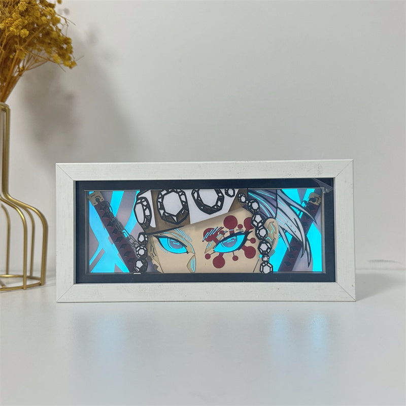 Anime-Themed RGB Paper Carving Lamp, Multi-Color Modes, with Remote & Touch Dimming