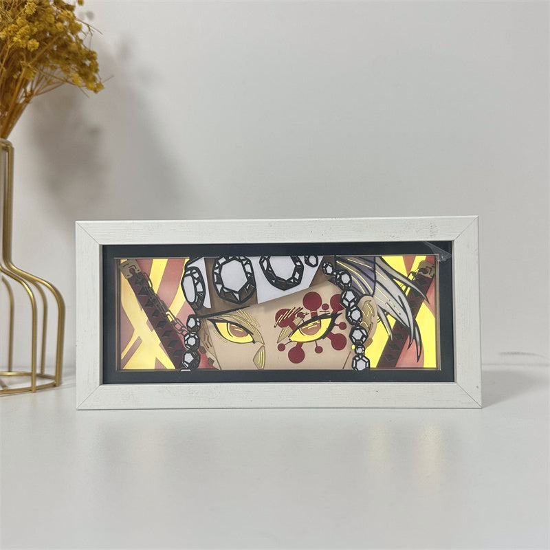 Anime-Themed RGB Paper Carving Lamp, Multi-Color Modes, with Remote & Touch Dimming