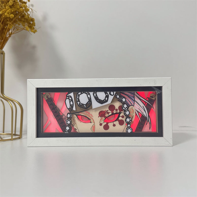 Anime-Themed RGB Paper Carving Lamp, Multi-Color Modes, with Remote & Touch Dimming