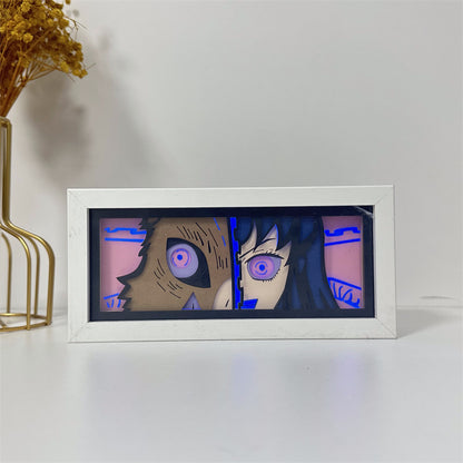 Anime-Themed RGB Paper Carving Lamp, Multi-Color Modes, with Remote & Touch Dimming