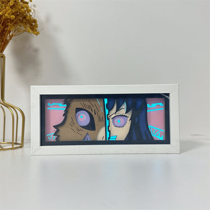 Anime-Themed RGB Paper Carving Lamp, Multi-Color Modes, with Remote & Touch Dimming