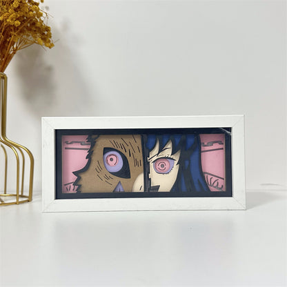 Anime-Themed RGB Paper Carving Lamp, Multi-Color Modes, with Remote & Touch Dimming