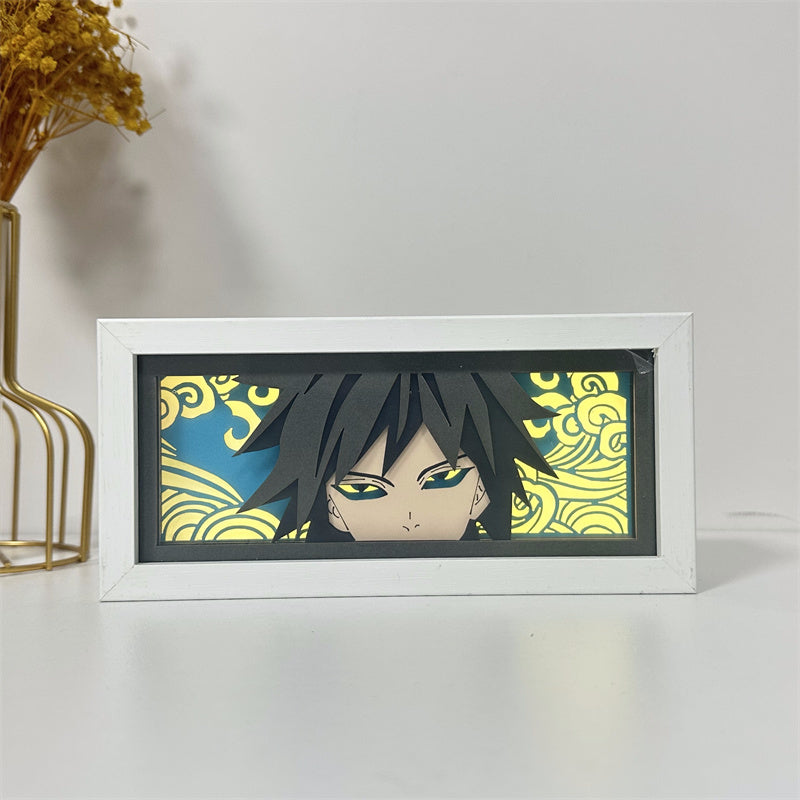 Anime-Themed RGB Paper Carving Lamp, Multi-Color Modes, with Remote & Touch Dimming