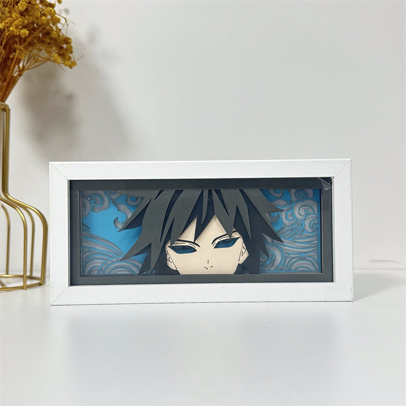 Anime-Themed RGB Paper Carving Lamp, Multi-Color Modes, with Remote & Touch Dimming
