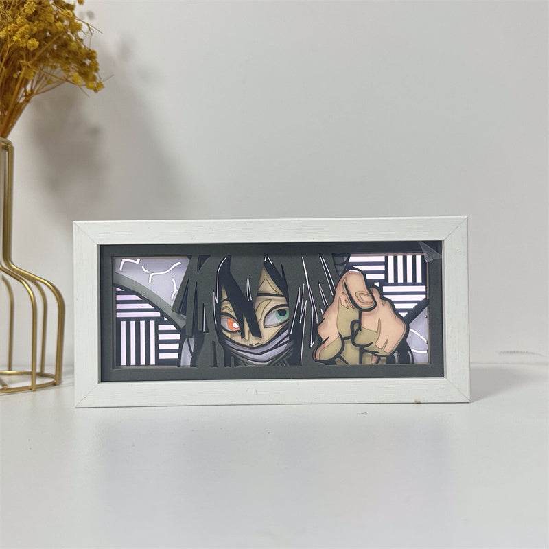 Anime-Themed RGB Paper Carving Lamp, Multi-Color Modes, with Remote & Touch Dimming