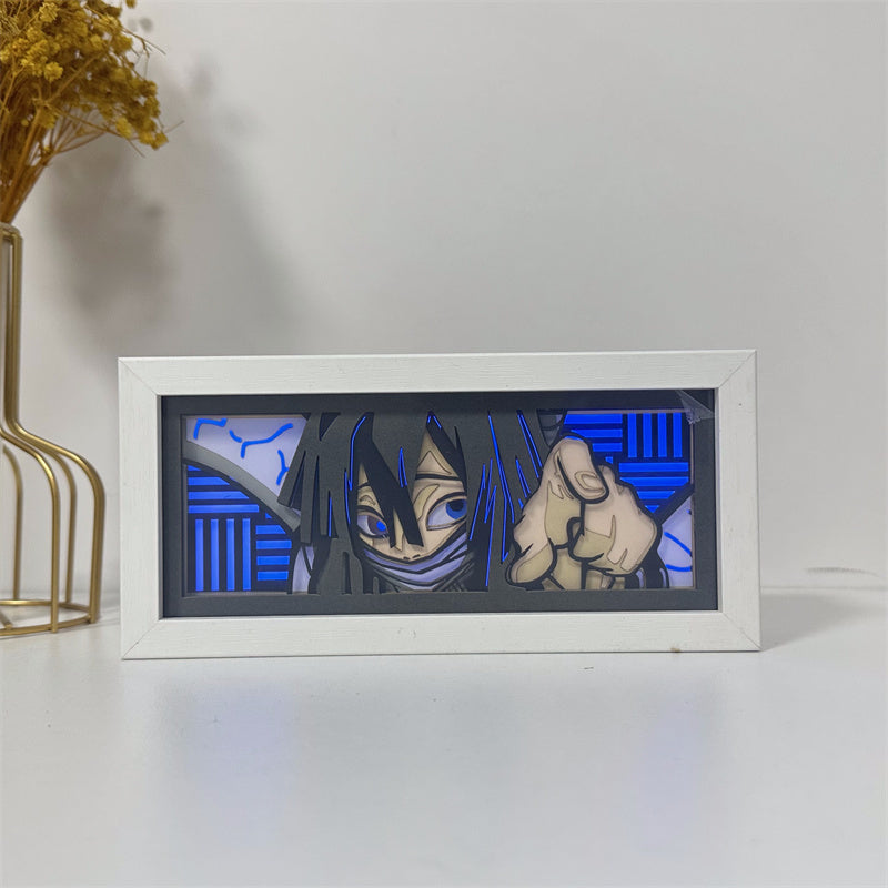 Anime-Themed RGB Paper Carving Lamp, Multi-Color Modes, with Remote & Touch Dimming
