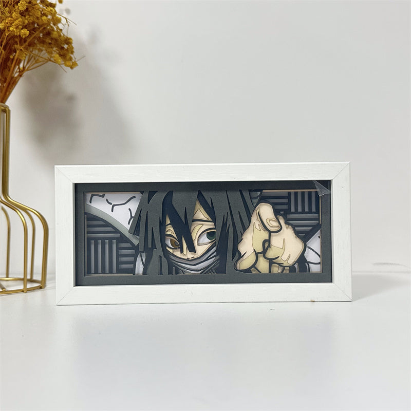 Anime-Themed RGB Paper Carving Lamp, Multi-Color Modes, with Remote & Touch Dimming