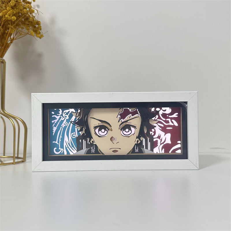 Anime-Themed RGB Paper Carving Lamp, Multi-Color Modes, with Remote & Touch Dimming
