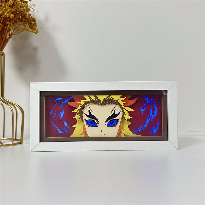 Anime-Themed RGB Paper Carving Lamp, Multi-Color Modes, with Remote & Touch Dimming