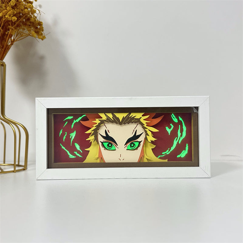 Anime-Themed RGB Paper Carving Lamp, Multi-Color Modes, with Remote & Touch Dimming