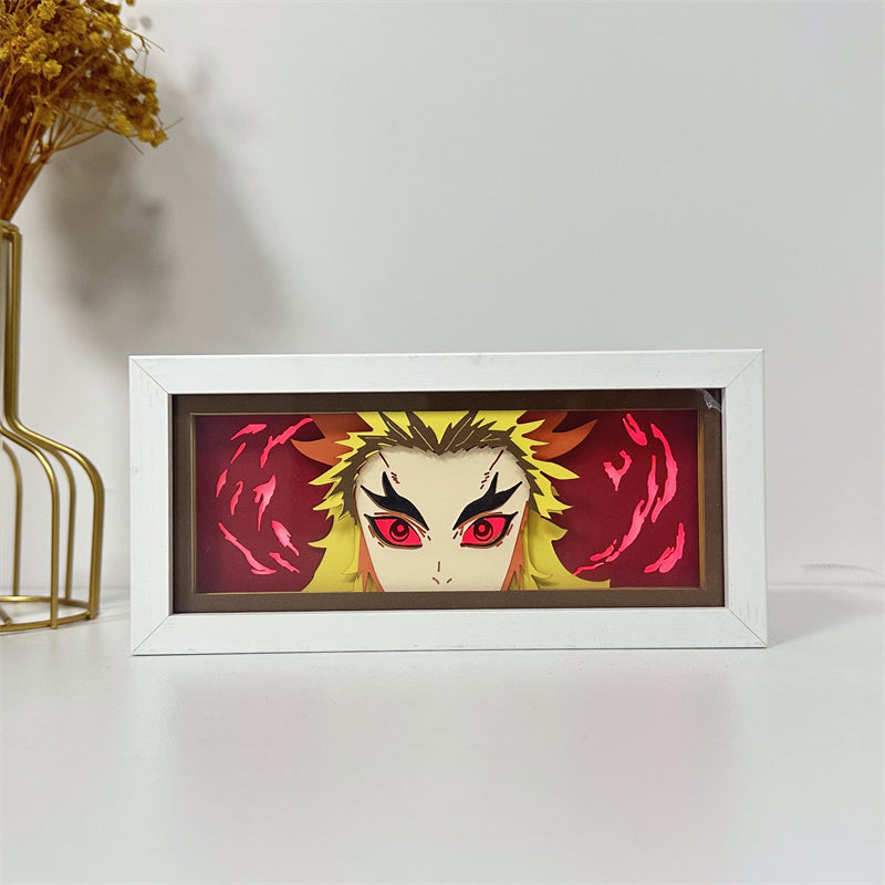 Anime-Themed RGB Paper Carving Lamp, Multi-Color Modes, with Remote & Touch Dimming