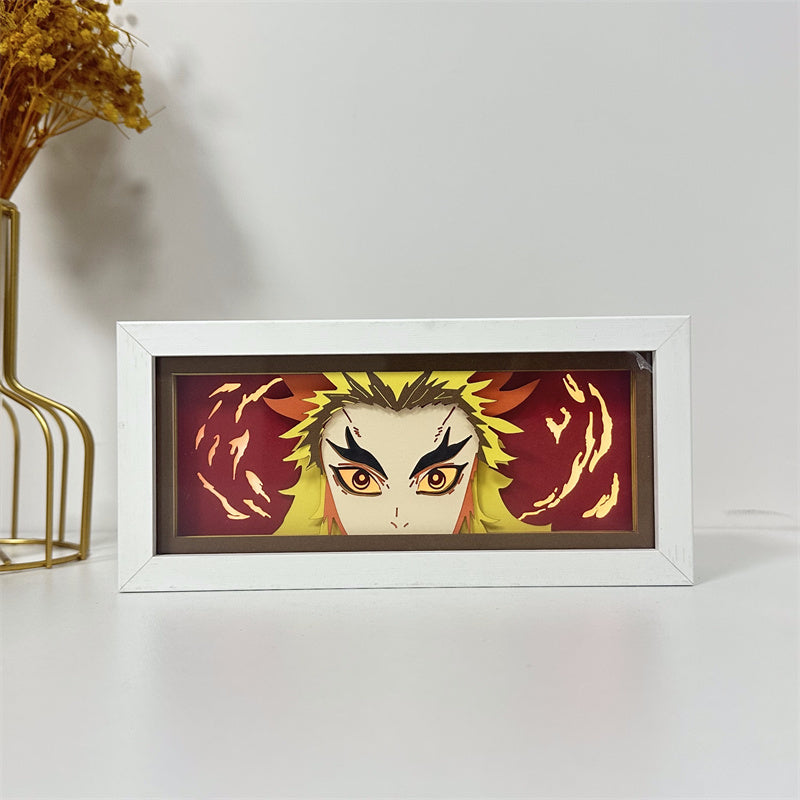 Anime-Themed RGB Paper Carving Lamp, Multi-Color Modes, with Remote & Touch Dimming