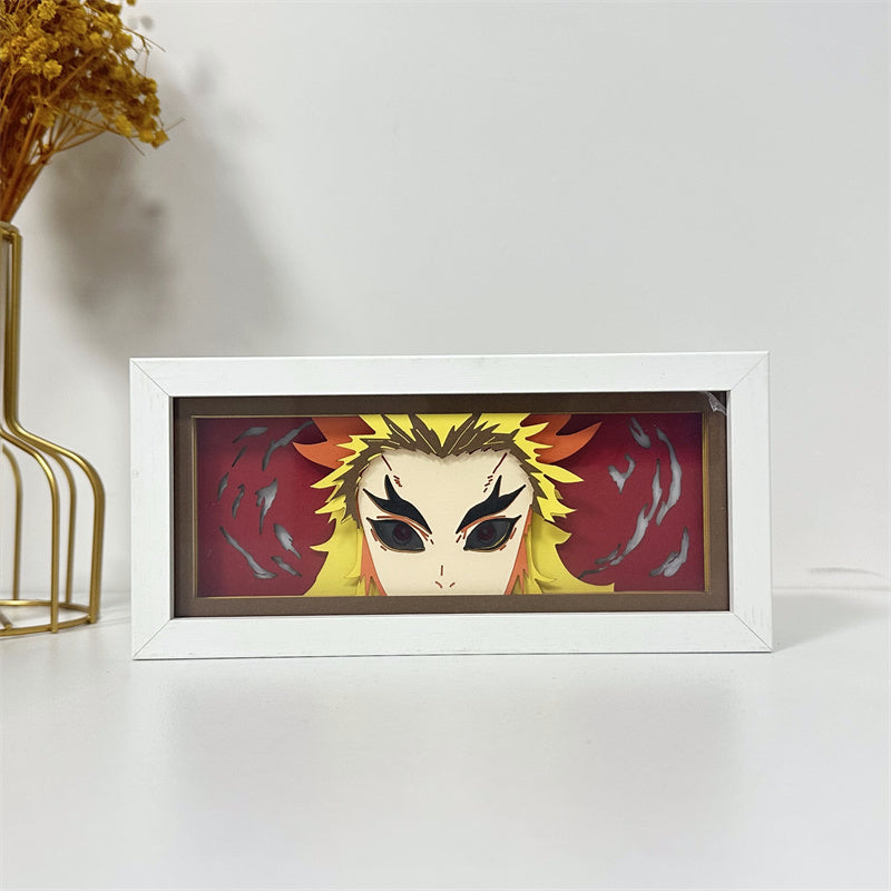 Anime-Themed RGB Paper Carving Lamp, Multi-Color Modes, with Remote & Touch Dimming