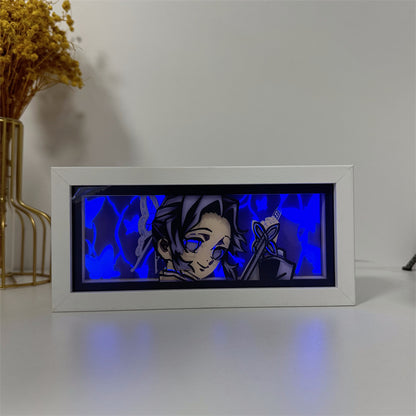 Anime-Themed RGB Paper Carving Lamp, Multi-Color Modes, with Remote & Touch Dimming