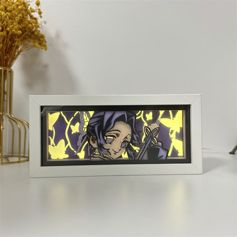 Anime-Themed RGB Paper Carving Lamp, Multi-Color Modes, with Remote & Touch Dimming