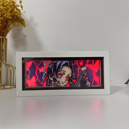 Anime-Themed RGB Paper Carving Lamp, Multi-Color Modes, with Remote & Touch Dimming